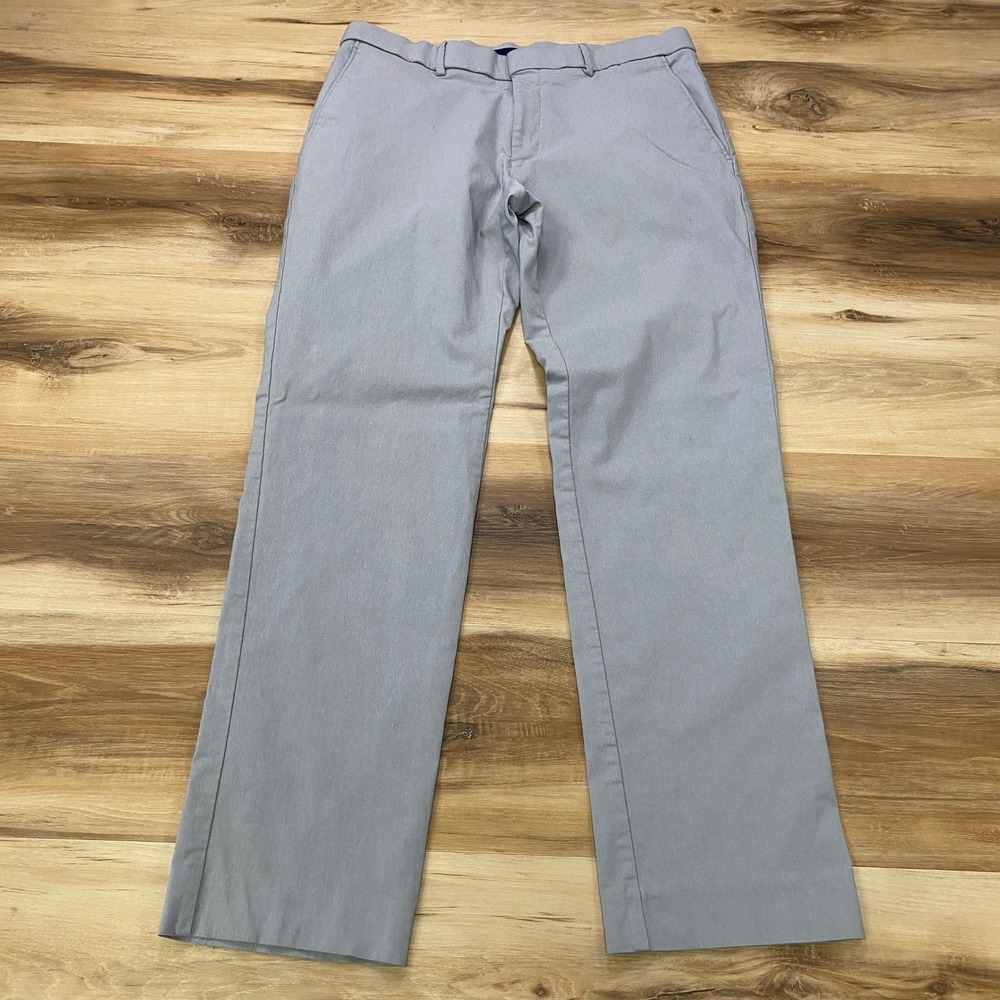 Tommy Hilfiger Chino Pants 34x30 Mens Dress Slacks Rayon Blend Straight Grey